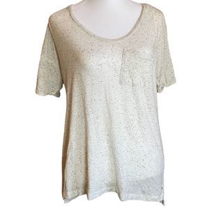 Woman’s White Loft Pocket Tee Shirt Size Small